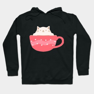 cat and coffee Hoodie